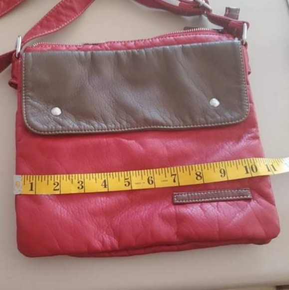Brand new without tags red & brown crossbody purse - Picture 8 of 9
